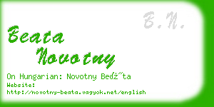 beata novotny business card